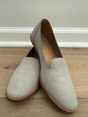 UGG Women's Light Grey Scalloped Slip-On Loafers